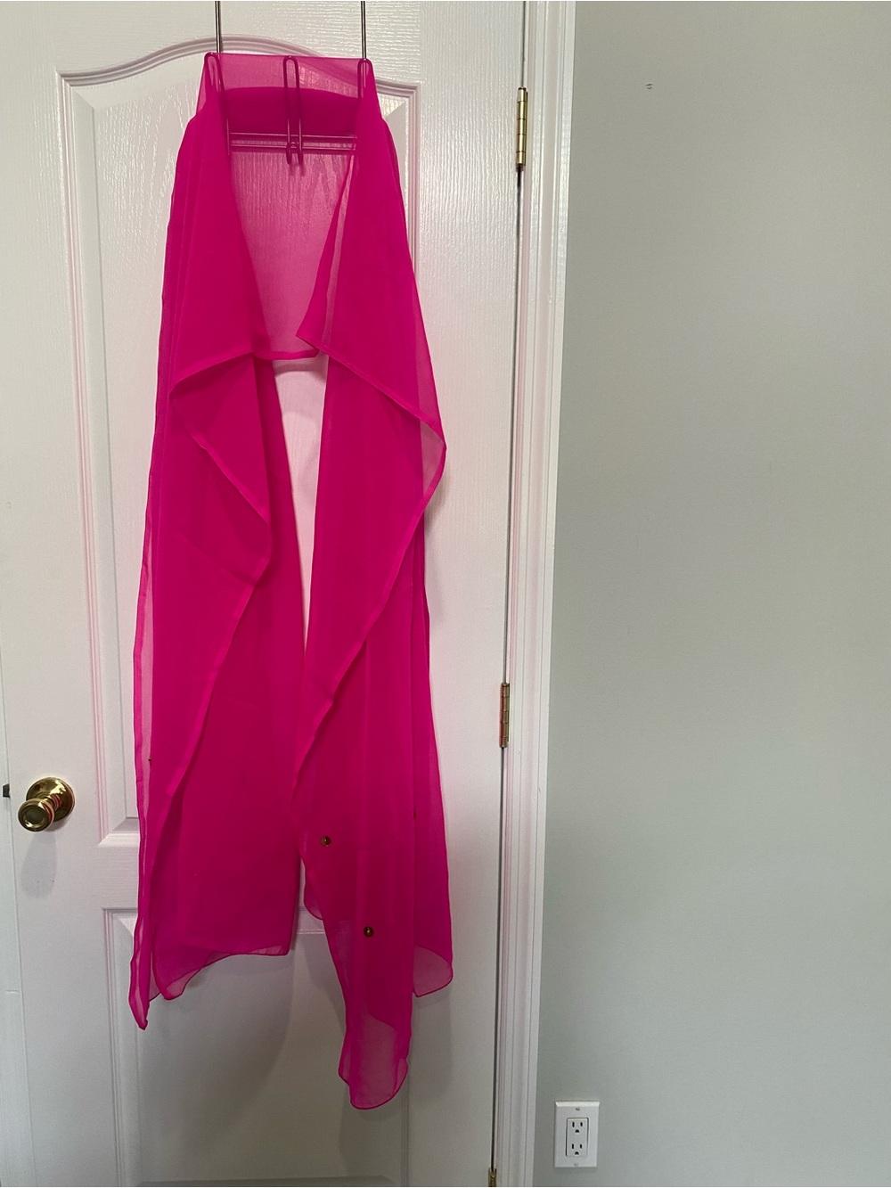 Bright Fuchsia Sheer Scarf Wrap - Lightweight Women's Accessory